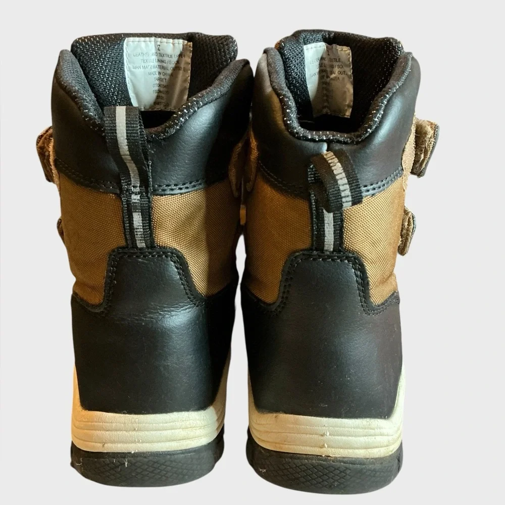 Thermolite Kids Snow Boots Size 2 Waterproof Winter Boots Brown